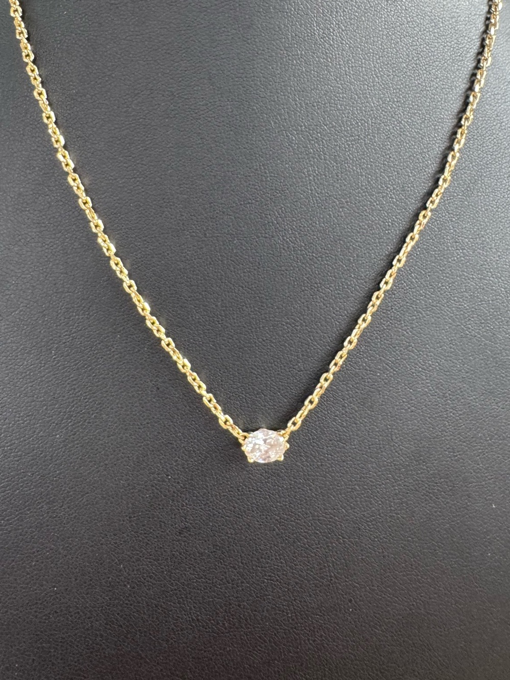 Kendra Scott Cailin Gold April Pendant Necklace in White CZ